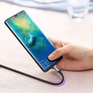 Кабел за зареждане и данни с оплетка UGREEN USB Type C към USB Type C 5A 100W Power Delivery с бързо зареждане 3.0 FCP 480Mb/s 2m сив (70429 US316) - Img 7