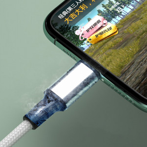Кабел за зареждане и данни с оплетка WOZINSKY USB Type A към Lightning 2.4A 1m черен (WUC-L1B) - Img 13