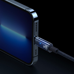 Кабел за зареждане и данни BASEUS Explorer USB Type C към Lightning 20W 1m син (CATS000003) - Img 8