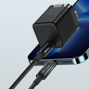 Кабел за зареждане и данни BASEUS Explorer USB Type C към Lightning 20W 1m син (CATS000003) - Img 16