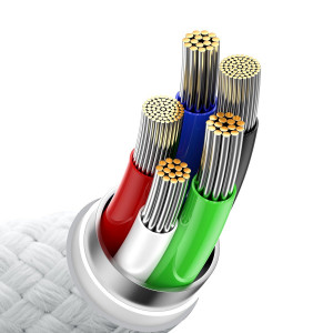 Кабел за зареждане и данни BASEUS Glimmer USB Type C към Lightning с бързо зареждане 480Mb/s Power Delivery 20W 1m бял - Img 5