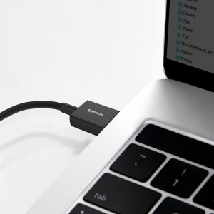 Кабел за зареждане и данни BASEUS Superior USB Type A към USB Type C 66 W 11V 6A Huawei SuperCharge SCP 2m черен (CATYS-A01) - Img 11