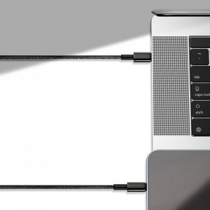 Кабел за зареждане и данни BASEUS USB Type C към Lightning с бързо зареждане Power Delivery 20 W 2m черен (CATLWJ-A01) - Img 8