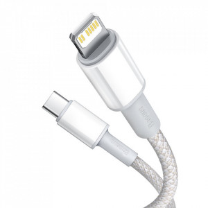 Кабел за зареждане и данни BASEUS USB Type C към Lightning с бързо зареждане Power Delivery 20 W 1m бял (CATLGD-02) - Img 3