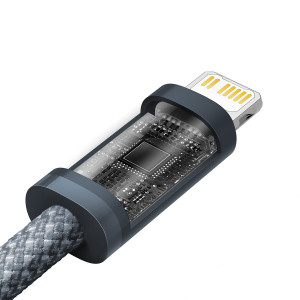 Кабел за зареждане и данни BASEUS USB Type C към Lightning 2m Power Delivery 20W сив (CALD000116) - Img 8