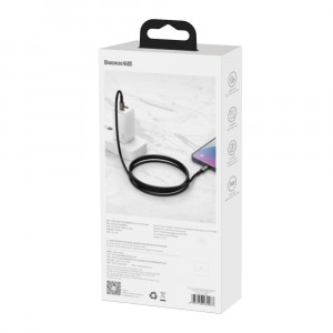 Кабел за зареждане и данни BASEUS USB Type C към Lightning Power Delivery с бързо зареждане 20 W 1m черен (CATLWJ-01) - Img 6