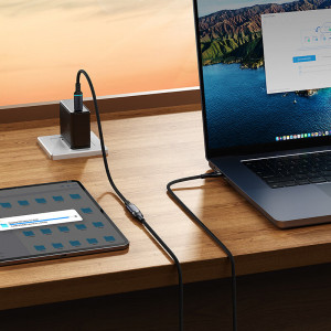 Кабел за зареждане и данни BASEUS USB Type C 10Gb/s 0.5m черен - Img 11