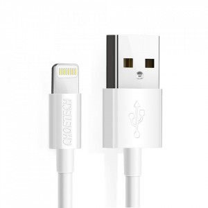 Кабел за зареждане и данни CHOETECH USB Type A към Lightning MFi 1.8m (IP0027) бял - Img 1