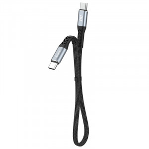 Кабел за зареждане и данни DUDAO L10C USB Type C към USB Type C Power Delivery 100W 0.23m черен (L10C) - Img 1