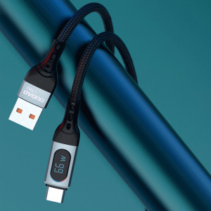 Кабел за зареждане и данни DUDAO USB Type A към USB Type C с бързо зареждане Power Delivery 66W 1m черен (L7Max) - Img 7