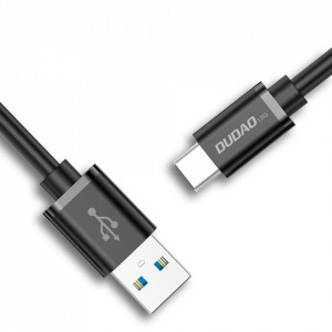 Кабел за зареждане и данни DUDAO USB Type A към USB Type C Super с бързо зареждане 1m (L5G) черен - Img 1