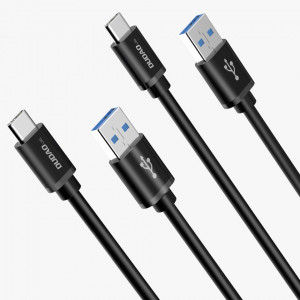 Кабел за зареждане и данни DUDAO USB Type A към USB Type C Super с бързо зареждане 1m (L5G) черен - Img 2