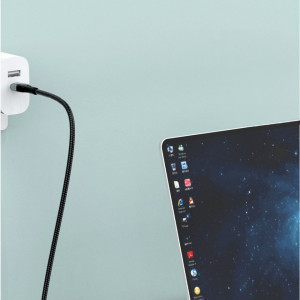 Кабел за зареждане и данни DUDAO USB Type C към Lightning с бързо зареждане Power Delivery 20W (L7MaxL) черен - Img 6