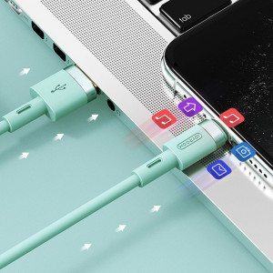 Кабел за зареждане и данни JOYROOM Silicone Data USB Type A към Lightning 1.2m (S-1224N2) бял - Img 11