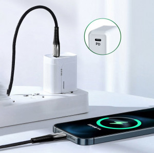 Кабел за зареждане и данни JOYROOM USB Type C към Lightning с бързо зареждане 1.2m (S-1224K2) червен - Img 3
