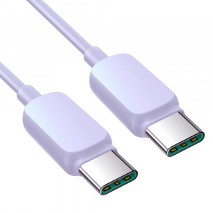 Кабел за зареждане и данни JOYROOM USB Type C към USB Type C 100W 1.2m S-CC100A14 лилав - Img 3