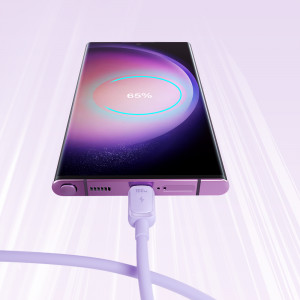 Кабел за зареждане и данни JOYROOM USB Type C към USB Type C 100W 1.2m S-CC100A14 лилав - Img 13