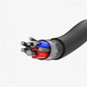 Кабел за зареждане и данни UGREEN US300 USB Type C към USB Type C 480Mb/s 5A 1m черен - Img 4