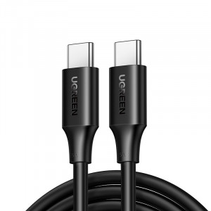 Кабел за зареждане и данни UGREEN US562 USB Type C към USB Type C Power Delivery с бързо зареждане 1.5m черен - Img 1