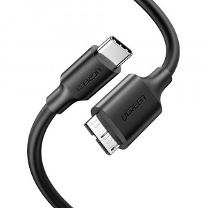Кабел за зареждане и данни UGREEN USB Type C към micro USB SuperSpeed 3.0 1m черен (US312 20103) - Img 3