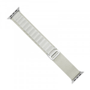Каишка със стоманена закопчалка Alpine - Apple Watch 41mm Series 9 / 41mm Series 8 / 41mm Series 7 / 40mm Series 6 / 40mm SE / 40mm Series 5 / 40mm Series 4 / 38mm Series 3 / 38mm Series 2 / 38mm (1st gen) сребрист - Img 3