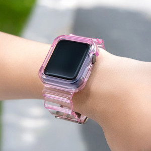 Калъф за корпус с каишка Light Strap - Apple Watch 40mm SE / 40mm Series 6 / 40mm Series 5 / 40mm Series 4 червен - Img 3