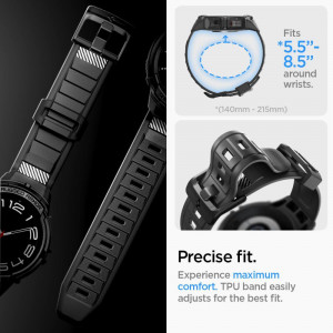 Калъф за корпус с каишка SPIGEN Rugged Armor Pro - Samsung Galaxy Watch6 Classic 47mm черен мат - Img 15