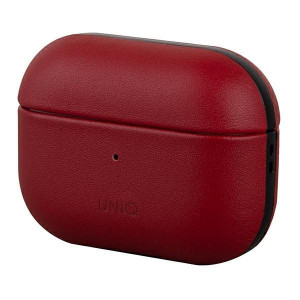 Калъф за слушалки от естествена кожа UNIQ Terra - AirPods Pro червен - Img 1