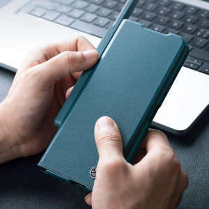 Калъф от еко кожа с подвижно покритие за камерата NILLKIN Qin Leather Pro - Samsung Galaxy Z Fold5 черен - Img 7