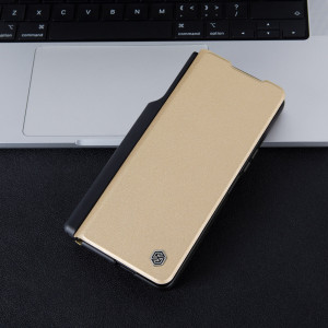 Калъф от еко кожа с подвижно покритие за камерата NILLKIN Qin Leather Pro - Samsung Galaxy Z Fold5 черен - Img 17
