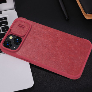 Калъф тип книга от еко кожа с подвижно покритие за камерата NILLKIN Qin Leather Pro - iPhone 14 Plus черен - Img 18