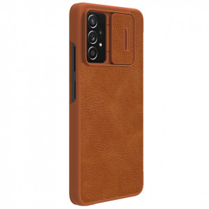 Калъф тип книга от еко кожа NILLKIN Qin - Samsung Galaxy A73 5G кафяв - Img 7