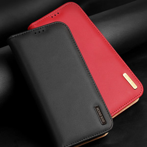 Калъф тип книга от естествена кожа DUX DUCIS Hivo със система против кражба - Samsung Galaxy S23+ кафяв - Img 11