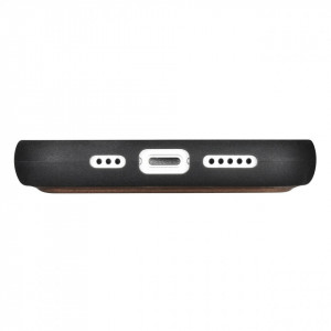 Калъф тип книга от естествена кожа iCARER Oil Wax Wallet 2в1 против кражба - iPhone 14 кафяв - Img 5