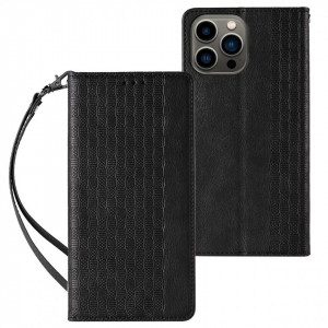 Калъф тип книга с връзка Magnet Strap - iPhone 12 Pro Max черен - Img 1