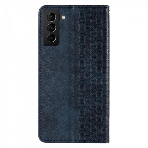 Калъф тип книга с връзка Magnet Strap - Samsung Galaxy S22+ син - Img 6