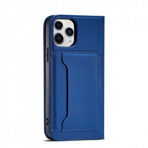 Калъф тип книга с външен джоб Magnet Card - iPhone 12 син - Img 6