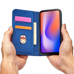 Калъф тип книга с външен джоб Magnet Card - iPhone 12 Pro син - Img 12