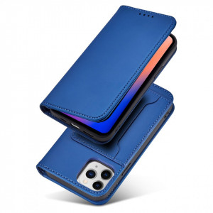 Калъф тип книга с външен джоб Magnet Card - iPhone 12 Pro Max син - Img 3