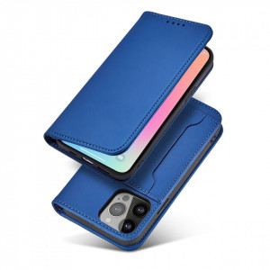 Калъф тип книга с външен джоб Magnet Card - iPhone 13 Pro син - Img 3