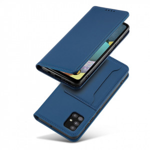 Калъф тип книга с външен джоб Magnet Card - Samsung Galaxy A04s / A13 5G син - Img 4