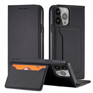 Калъф тип книга с външен джоб Magnet Card - Samsung Galaxy A23 / A23 5G черен - Img 2
