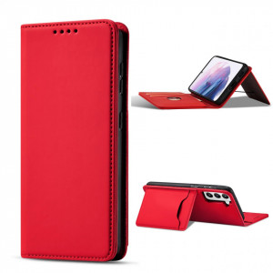 Калъф тип книга с външен джоб Magnet Card - Samsung Galaxy S22+ червен - Img 3