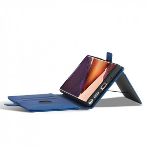 Калъф тип книга с външен джоб Magnet Card - Samsung Galaxy S22 Ultra син - Img 8