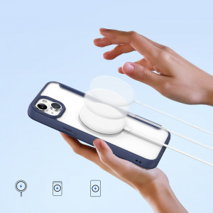Калъф тип книга с прозрачен гръб DUX DUCIS Skin X Pro MagSafe - iPhone 15 Plus син - Img 8