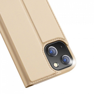 Калъф тип книга DUX DUCIS Skin Pro - iPhone 13 mini златист - Img 3