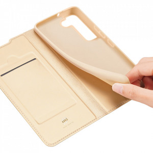 Калъф тип книга DUX DUCIS Skin Pro - Samsung Galaxy S22+ златист - Img 9
