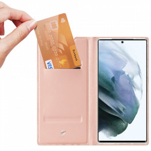 Калъф тип книга DUX DUCIS Skin Pro - Samsung Galaxy S22 Ultra розов - Img 2