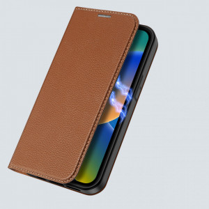 Калъф тип книга DUX DUCIS Skin X2 - iPhone 14 Pro кафяв - Img 7
