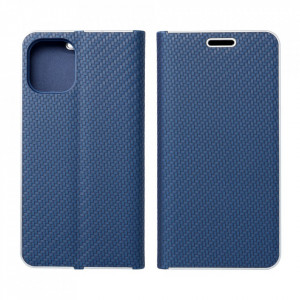 Калъф тип книга FORCELL Luna Carbon - Xiaomi Redmi Note 9T син - Img 6